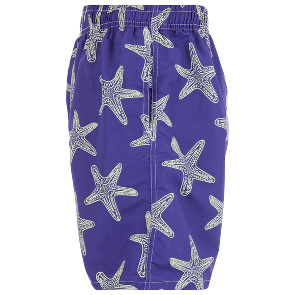 Men Swimming Trunks Beach Shorts SwimSuit Pockets & Mesh Lining, Starfish, NEW - Picture 4 of 6